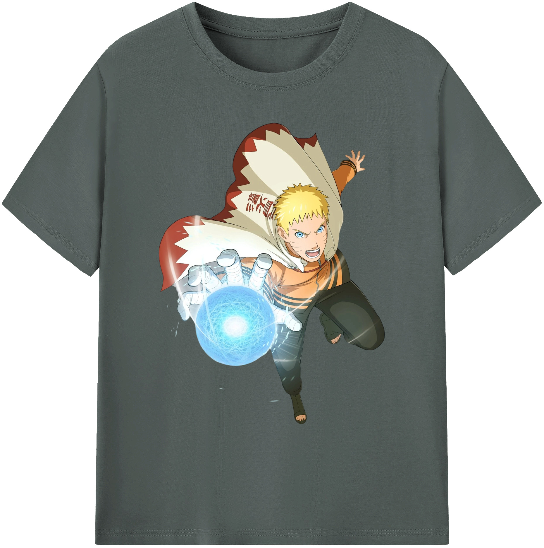 （画像用） NARUTO -ナルト- うずまき ナルト Uzumaki Naruto 綿100％ メンズ半袖Tシャツ｜肌触りやわらか＆通気性